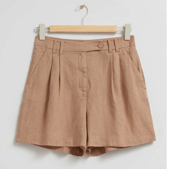 & Other Stories Relaxed Linen Shorts - 6 - Picture 4 of 4
